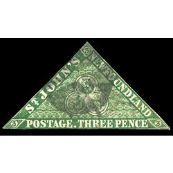 newfoundland stamp 3 pence first issue 3d 1857 U F 023