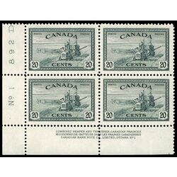 canada stamp 271 combine harvesting 20 1946 PB LL %231 028