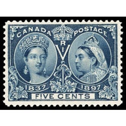 canada stamp 54 queen victoria diamond jubilee 5 1897 M VF 061