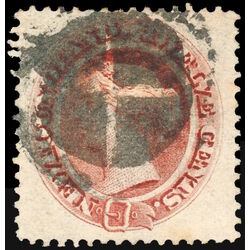 newfoundland stamp 28a queen victoria 12 1865 U F 016