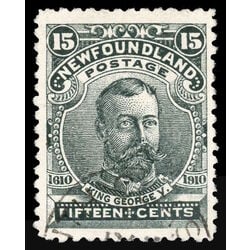 newfoundland stamp 97 king george v 15 1910 U VF 021