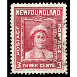 newfoundland stamp 255i queen elizabeth 3 1941 U VF 002