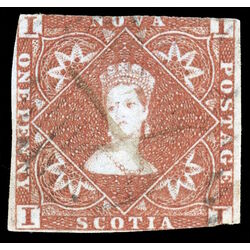 nova scotia stamp 1 pence issue victoria 1d 1853 U 019