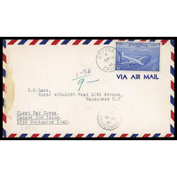 canada stamp c air mail ce3 d c 4 m airplane 17 1946 FDC 008