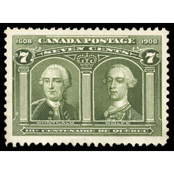 canada stamp 100 montcalm wolfe 7 1908 M XF 086