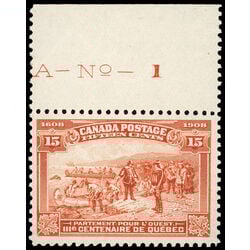 canada stamp 102 champlain s departure 15 1908 M VFNH 074