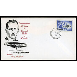 canada stamp 383 silver dart and jet planes 5 1959 FDC PC 015