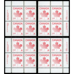 canada stamp 907 maple leaf 1981 PB SET %231