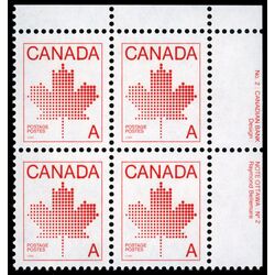 canada stamp 907ii maple leaf 1981 PB UR %232