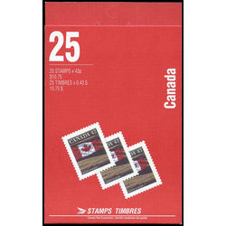 canada stamp bk booklets bk154 flag over field 1992