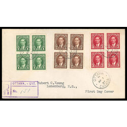 canada stamp 231 3 fdc king george vi 1 1937 FDC COMBO 017