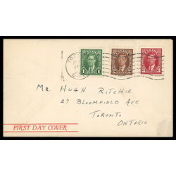 canada stamp 231 3 fdc king george vi 1 1937 FDC COMBO 019