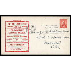 canada stamp 319 alexander mackenzie 4 1952 FDC PC 008