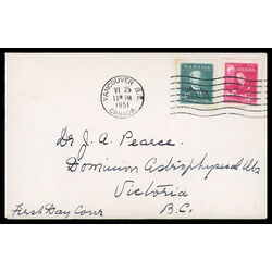 canada stamp 303 sir robert borden 3 1951 FDC COMBO 006