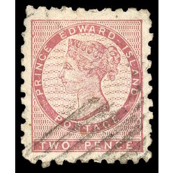 prince edward island stamp 1 queen victoria 2d 1861 U VF 015