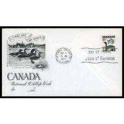 canada stamp 369 loon 5 1957 FDC PC 013