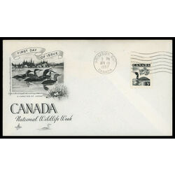 canada stamp 369 loon 5 1957 FDC PC 014