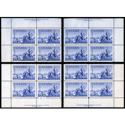 canada stamp 378 le verendrye statue 5 1958 PB SET