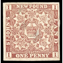 newfoundland stamp 15a pence third issue 1d 1861 M VFNG 011
