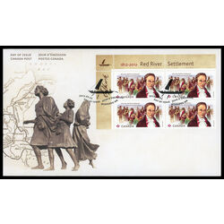 canada stamp 2539 metis local trappers native chief and settlers lord selkirk 2012 FDC UL