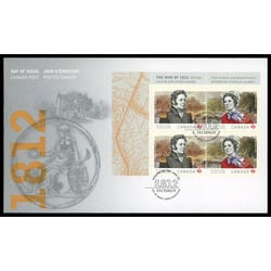 canada stamp 2651a the war of 1812 2013 FDC UL