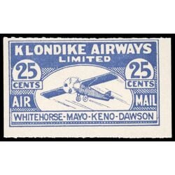 canada stamp cl air mail semi official cl45 klondike airways ltd 25 1928 M NH 003