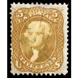 us stamp postage issues 67 jefferson 5 1861 U VG 004