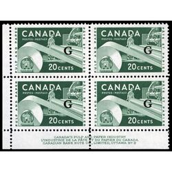 canada stamp o official o45 paper industry 20 1956 PB LL %232N