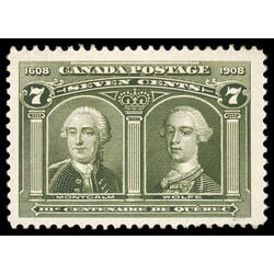canada stamp 100 montcalm wolfe 7 1908 M VF 087