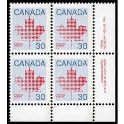 canada stamp 923 maple leaf 30 1982 PB LR %231