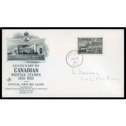 canada stamp 311 trains of 1851 and 1951 4 1951 FDC PC 014