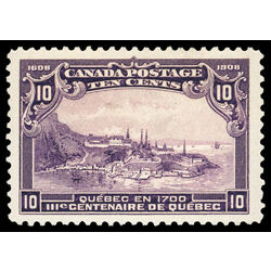 canada stamp 101 quebec in 1700 10 1908 M VF 064