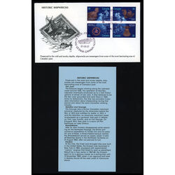 canada stamp 1144a shipwrecks 1987 FDC PC 005