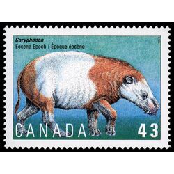 canada stamp 1529i coryphodon eocene epoch 43 1994