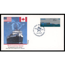 canada stamp 1015 seaway locks 32 1984 FDC PC 021