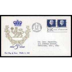 canada stamp 405 queen elizabeth ii 5 1962 FDC PC 014