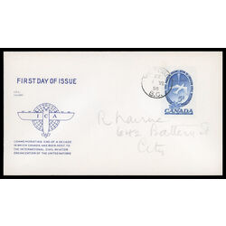 canada stamp 354 dove 5 1955 FDC PC 024