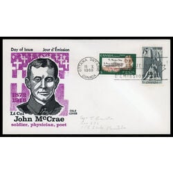 canada stamp 486 7 fdc canadian vimy memorial near arras france john mccrae 1968 FDC COMBO 002