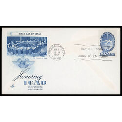 canada stamp 354 dove 5 1955 FDC PC 025