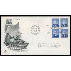 canada stamp 350 sir mackenzie bowell 5 1954 FDC BLOCK 013