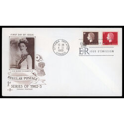 canada stamp 401 queen elizabeth ii 1 1963 FDC COMBO 019