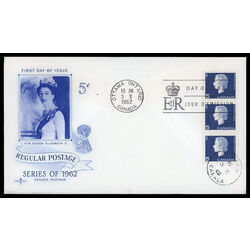 canada stamp 405 queen elizabeth ii 5 1962 FDC PC 020