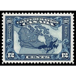 canada stamp 145 map of canada 1867 1927 12 1927 M XFNH 018