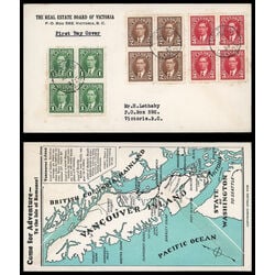 canada stamp 231 3 fdc king george vi 1937 FDC COMBO 035