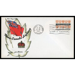 canada stamp 400 provincial coats of arms 5 1962 FDC PC 010