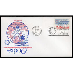 canada stamp 469 katimavik canadian pavillion 5 1967 FDC PC 023
