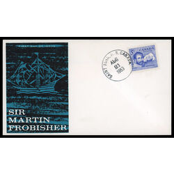 canada stamp 412 sir martin frobisher 5 1963 FDC PC 014