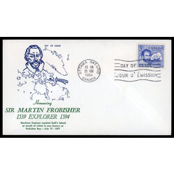 canada stamp 412 sir martin frobisher 5 1963 FDC PC 015