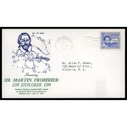 canada stamp 412 sir martin frobisher 5 1963 FDC PC 017