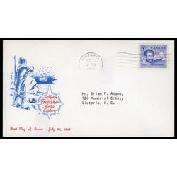 canada stamp 412 sir martin frobisher 5 1963 FDC PC 018
